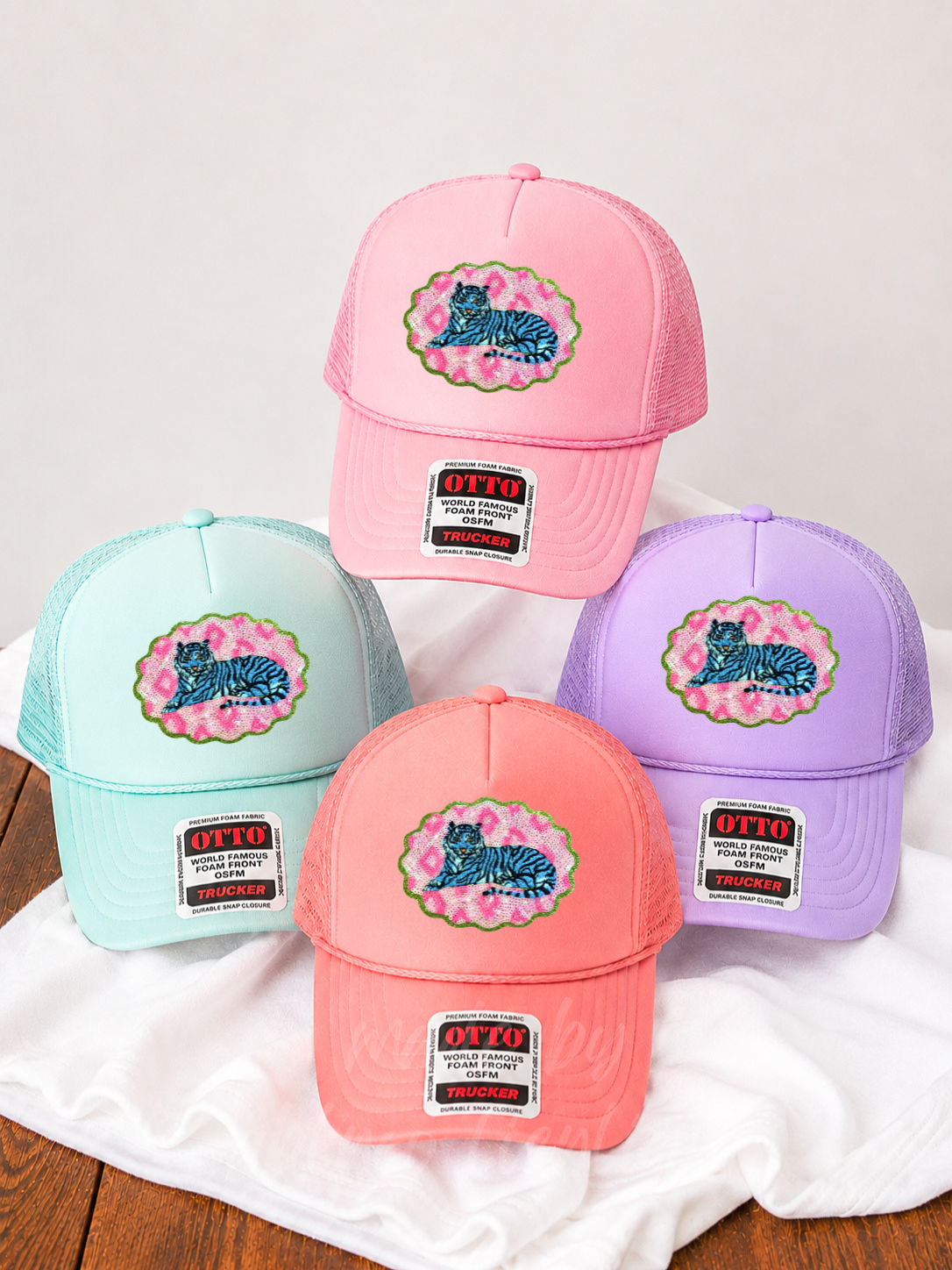 Sequin Tiger Summer Patch Otto Trucker Hat
