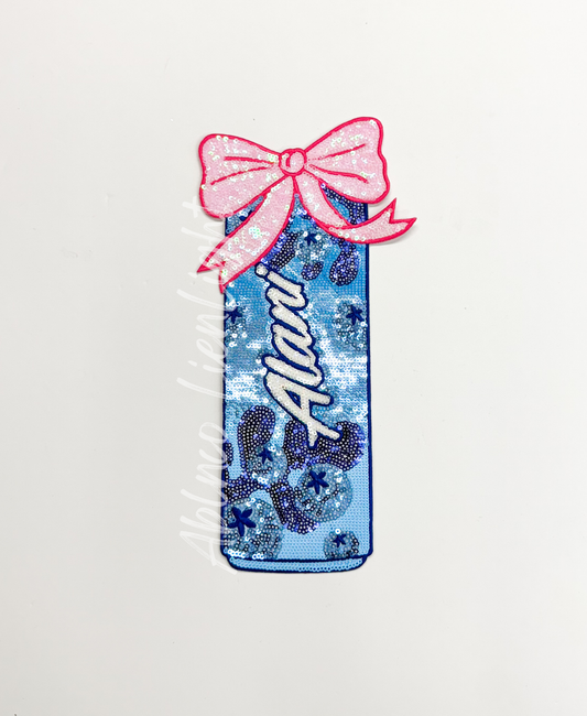 Large Alani Blueberry Energy Drink Sequin Patch