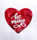 Chenille Be Mine Heart Sequins Valentines Day Patch - Large