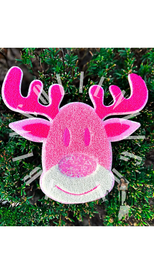 Pink Reindeer Patch