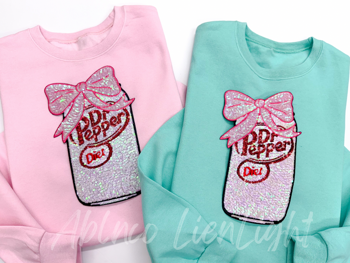 Diet Dr Pepper Sequins Sparkles Patch Sweatshirt