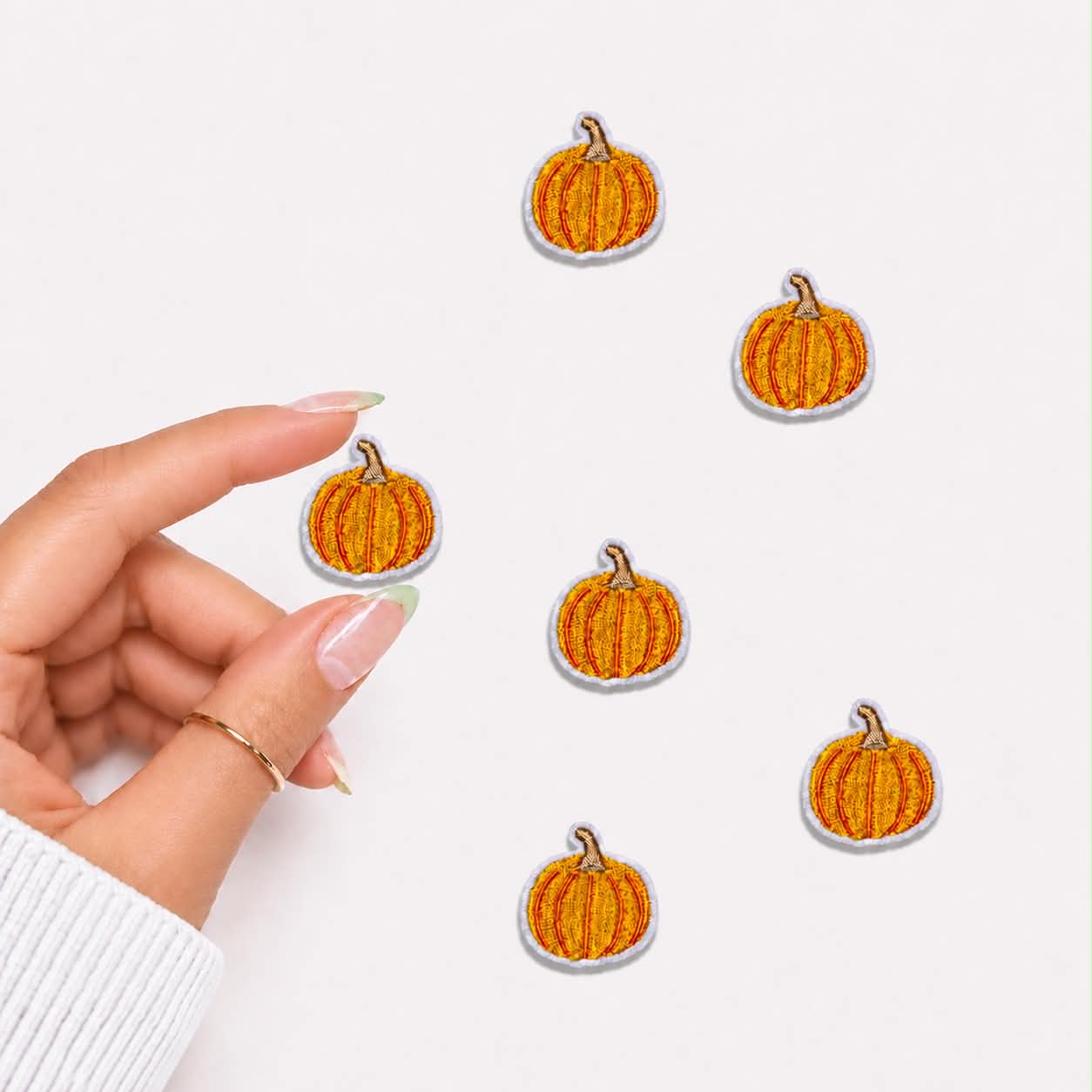 Mini Pumpkin Embroidered Patch