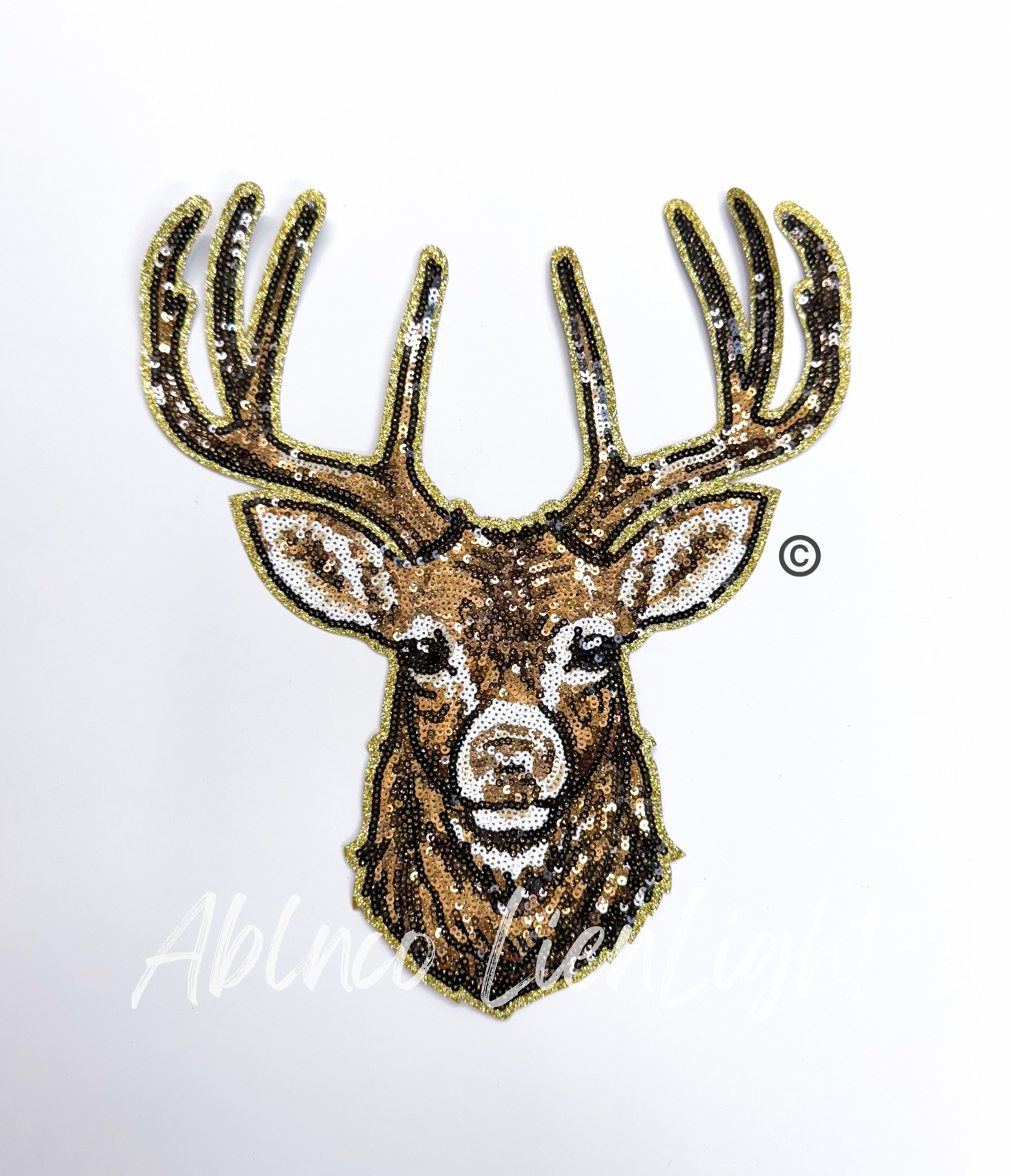 Deer Hunting Sequins Patch - Large Patch