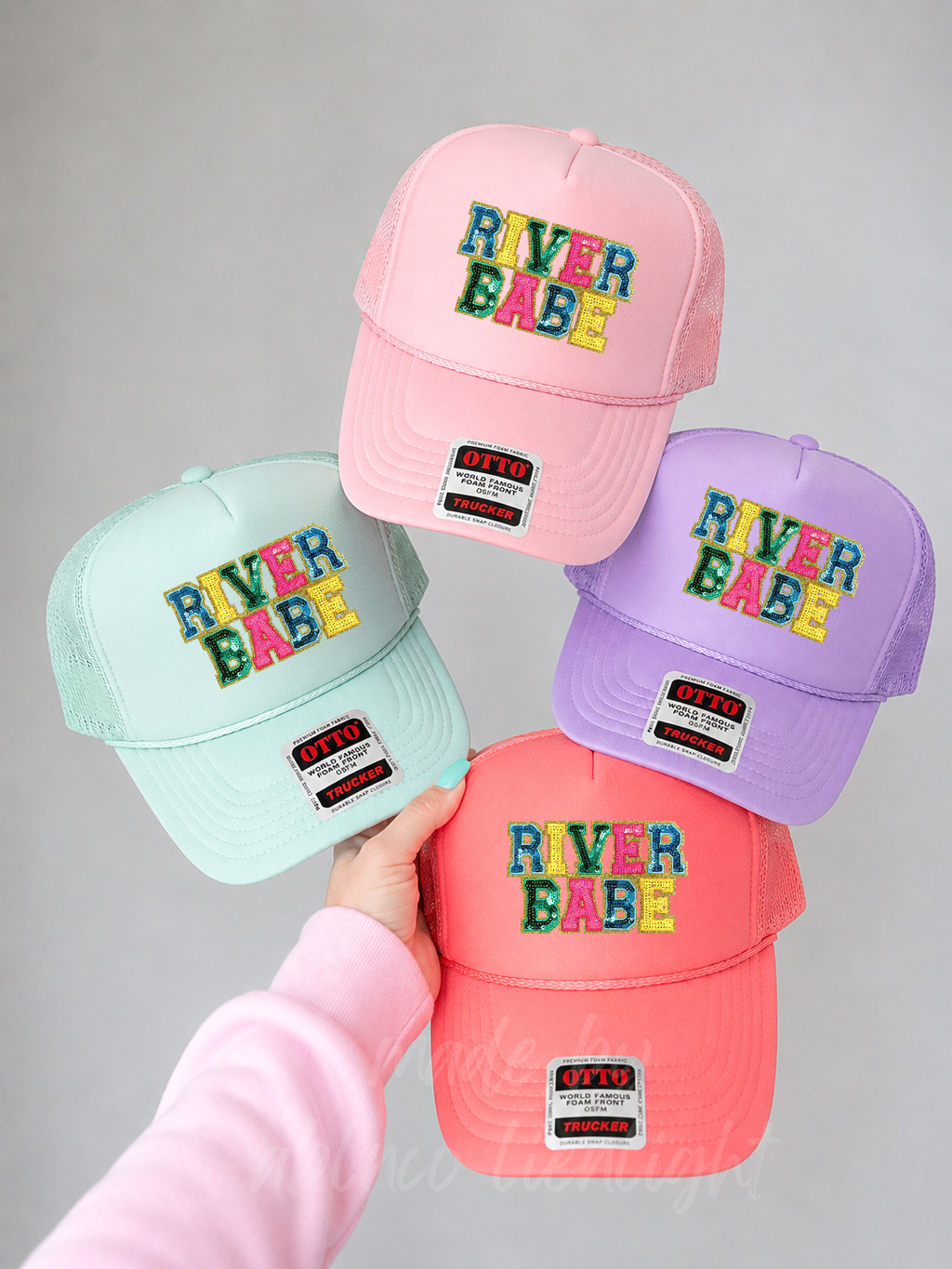 Sequin River Babe Summer Patch Otto Trucker Hat