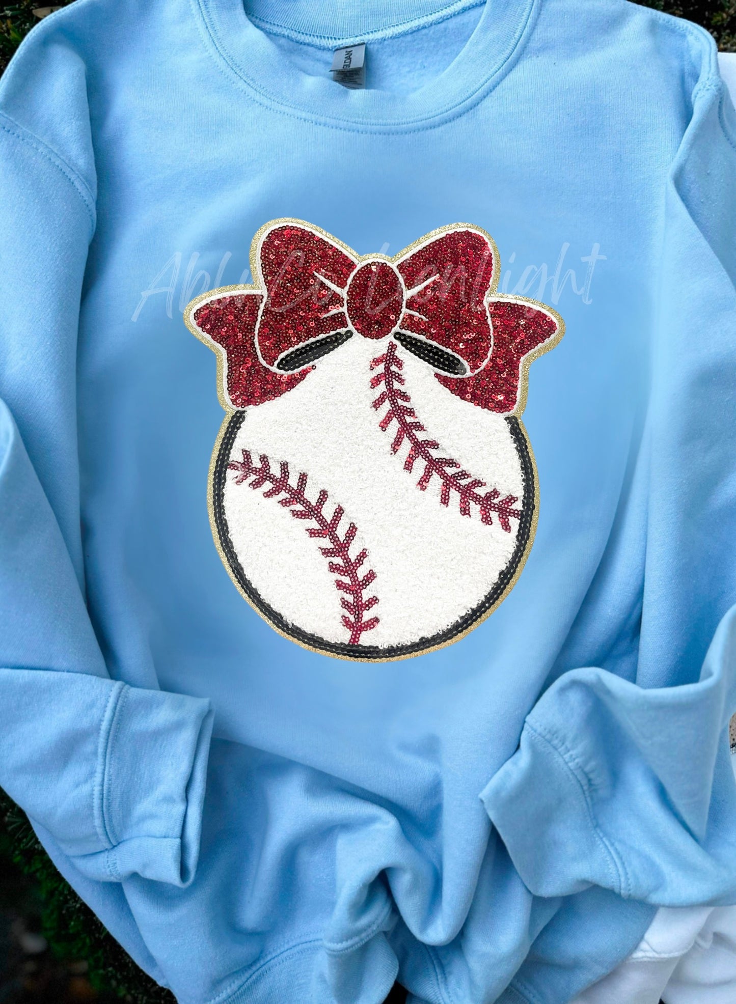 Baseball Bow Ball Sequins Sweatshirt