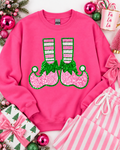 Elf Shoes Christmas Sequin Patch Sweatshirt