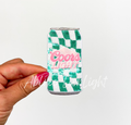 Checkered Green Coors Light Beer Sequin Patch