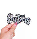 Gators Mascot Script Sequin Patch - Small