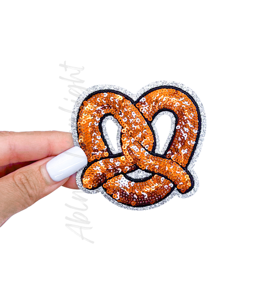 Pretzel Food Sequin Patch