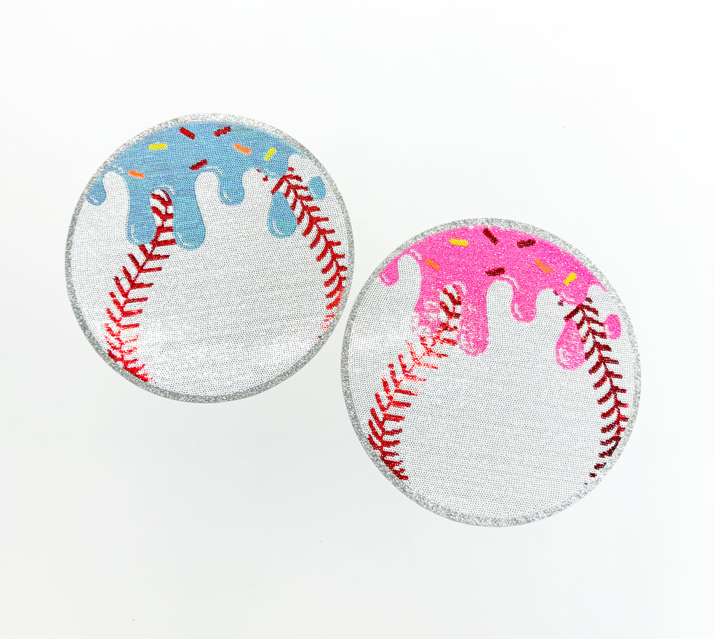 Baseball Drip Ball Sequin Patch - Large