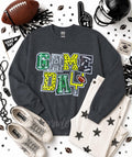 Game Day Plays Football Sequin Patch Sweatshirt