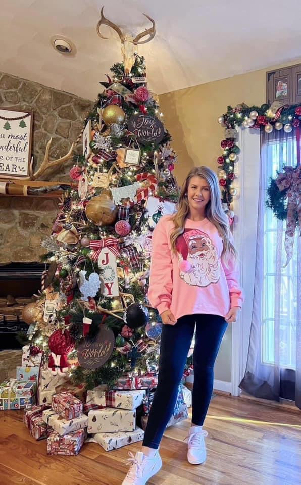 Sparkles Sequins Preppy Nutcrackers & Bows Light Pink Sweatshirt