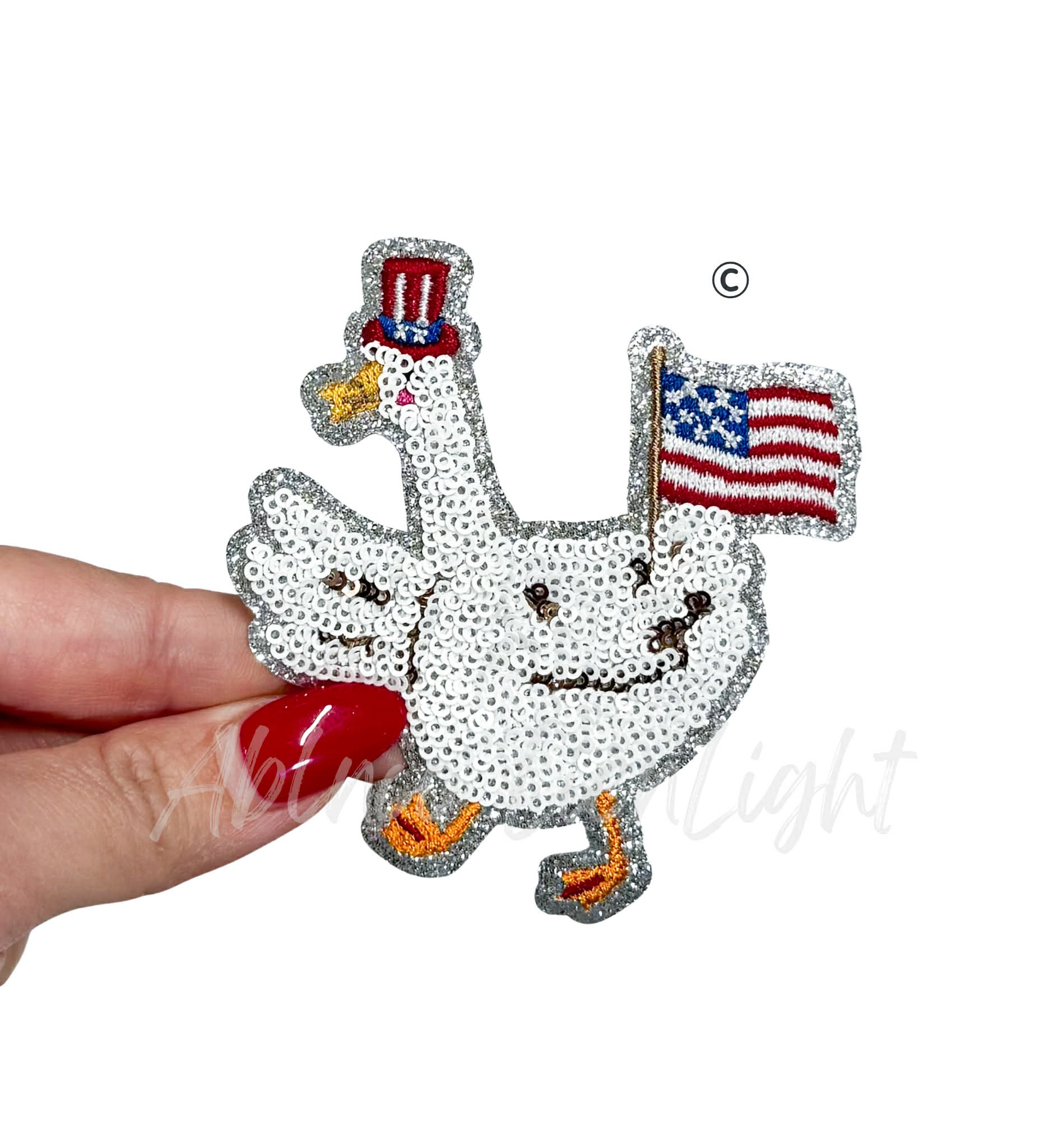 4th of July Goose Sequin Patch - Small – ABLNco
