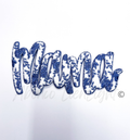 Blue Floral Grand Millennial Mama Chenille Embroidery Patch