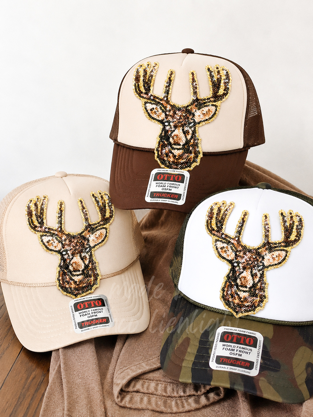 Sequin Deer Otto Trucker Hat