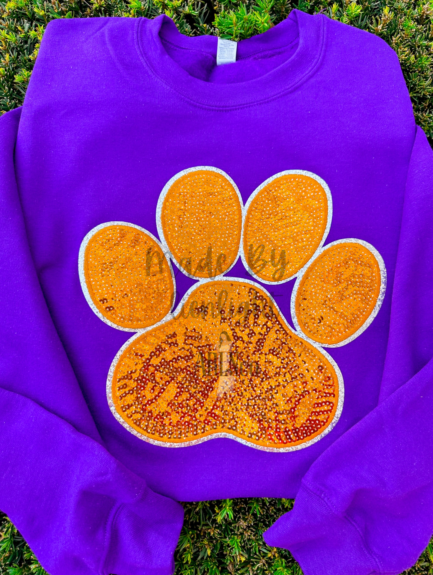 Paw Print Sequin Sweatshirt