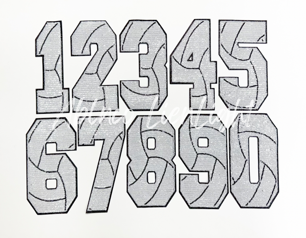 Volleyball Numbers Game Day Sequin Patch Shirt