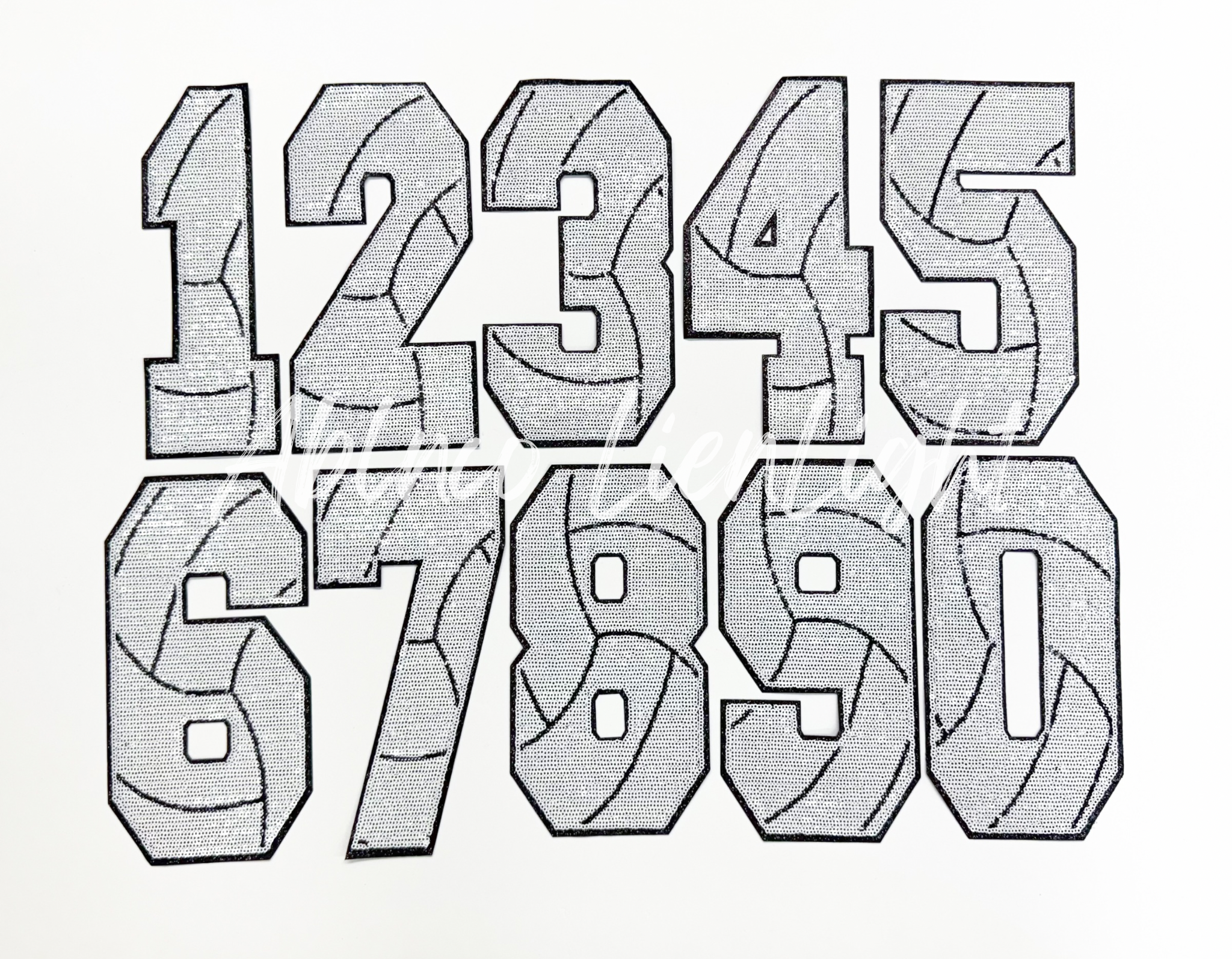 Volleyball Numbers Game Day Sequin Patch Shirt