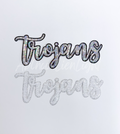 Trojans Mascot Script Sequin Patch - Large