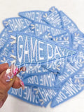 Light Blue Game Day Pennant Flag Embroidery Patch