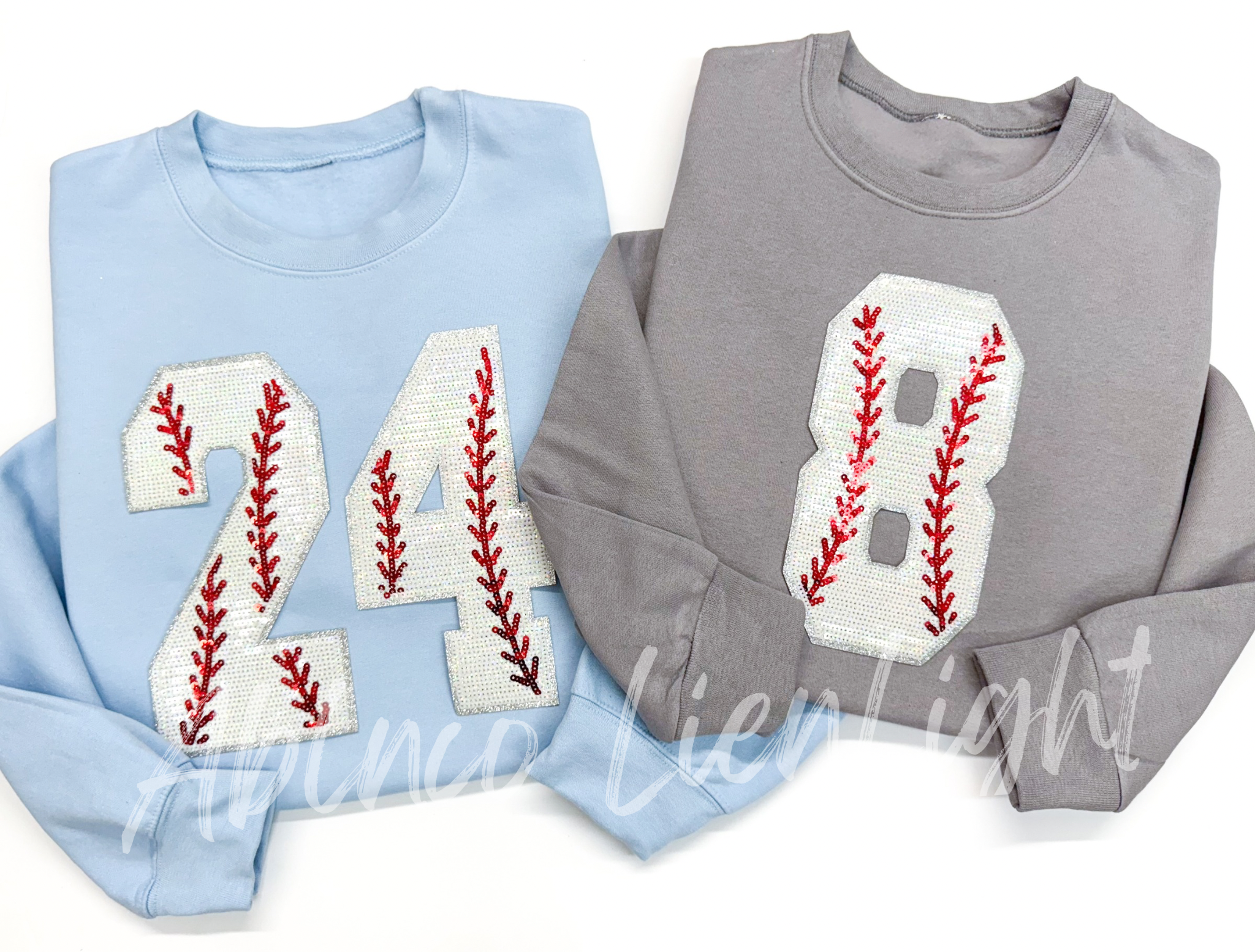 Baseball Number Game Day Sequin Patch Shirt