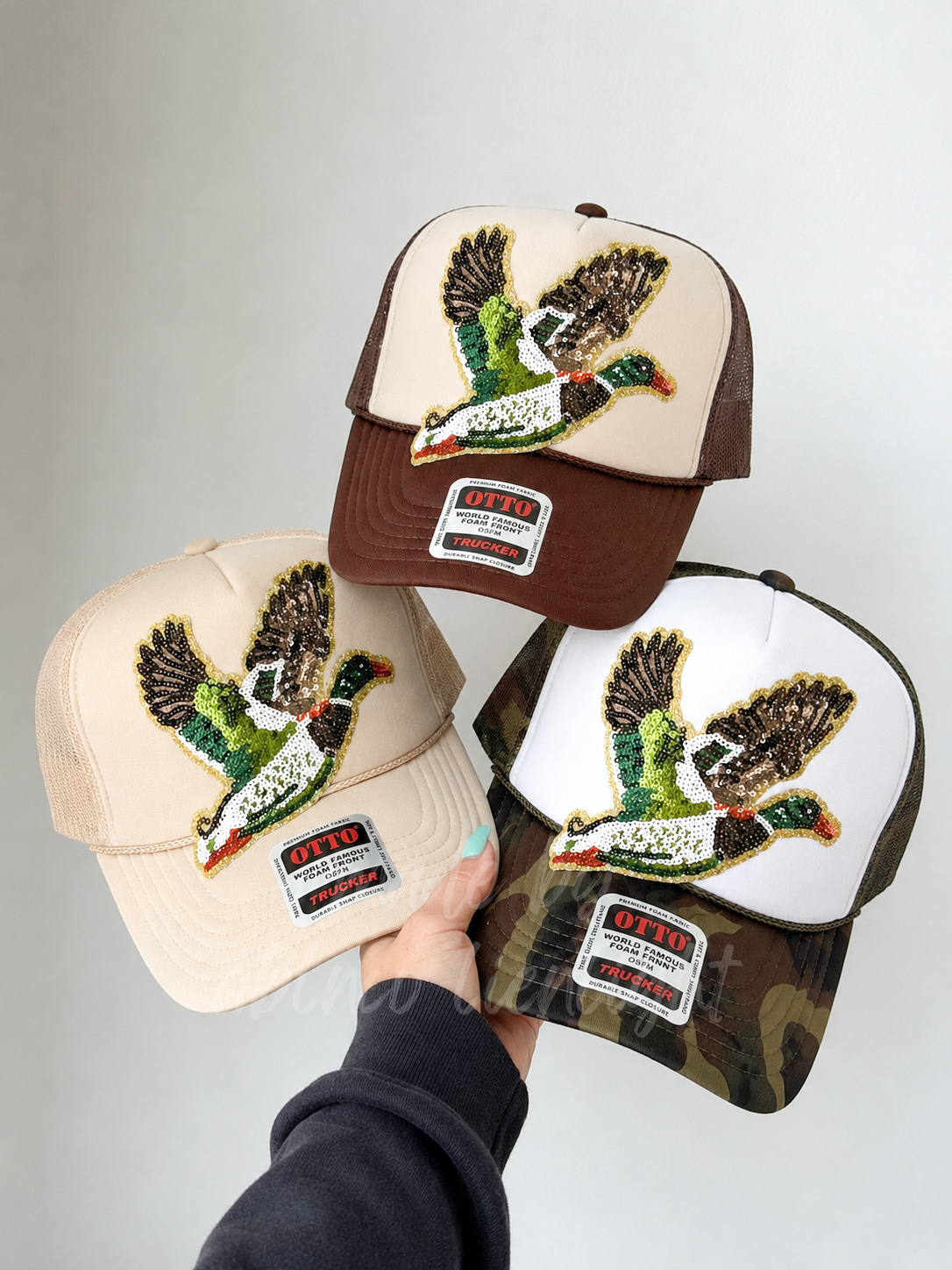 Sequin Mallard Duck Otto Trucker Hat