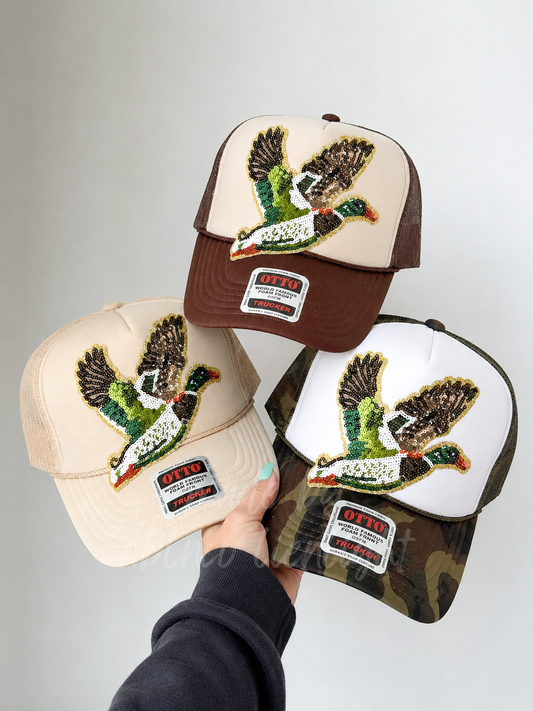 Sequin Mallard Duck Otto Trucker Hat