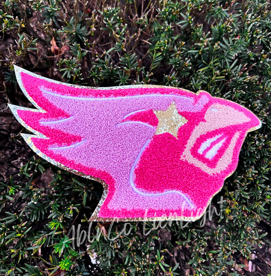 PREPPY PINK MASCOT™ Cardinal Chenille Patch ONLY Sweatshirt