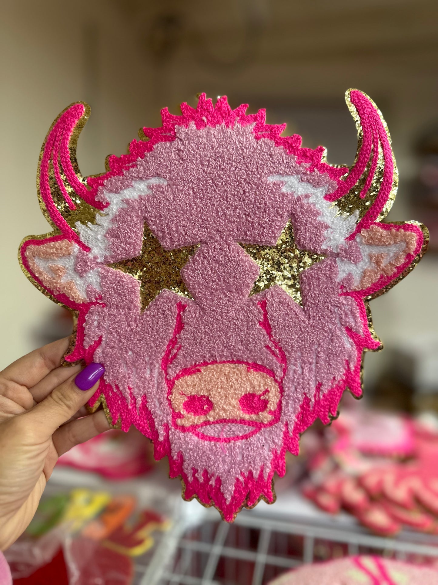 PREPPY PINK MASCOT™ Chenille Patch Only - DIY Craft