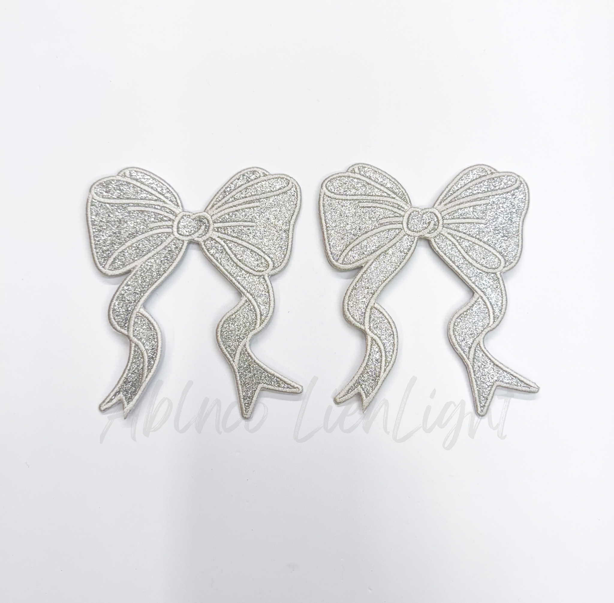 Side Bows Glitter Patch