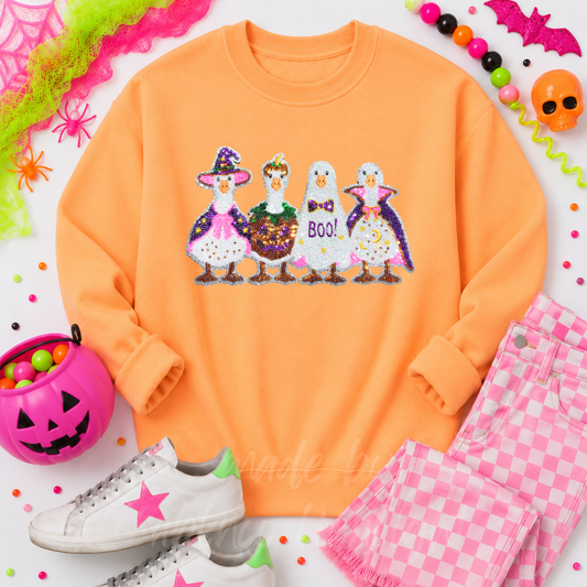 Silly Goose Halloween Sequin Patch - Large