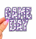 Purple Polka Dots Game Day Sequin Patch - Small