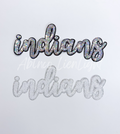 Indians Mascot Script Sequin Patch - Large