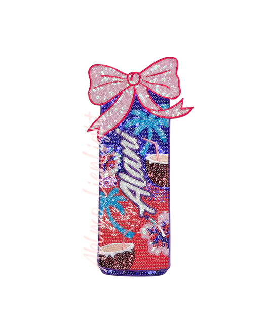 Large Alani Hawaiian Energy Drink Sequin Patch