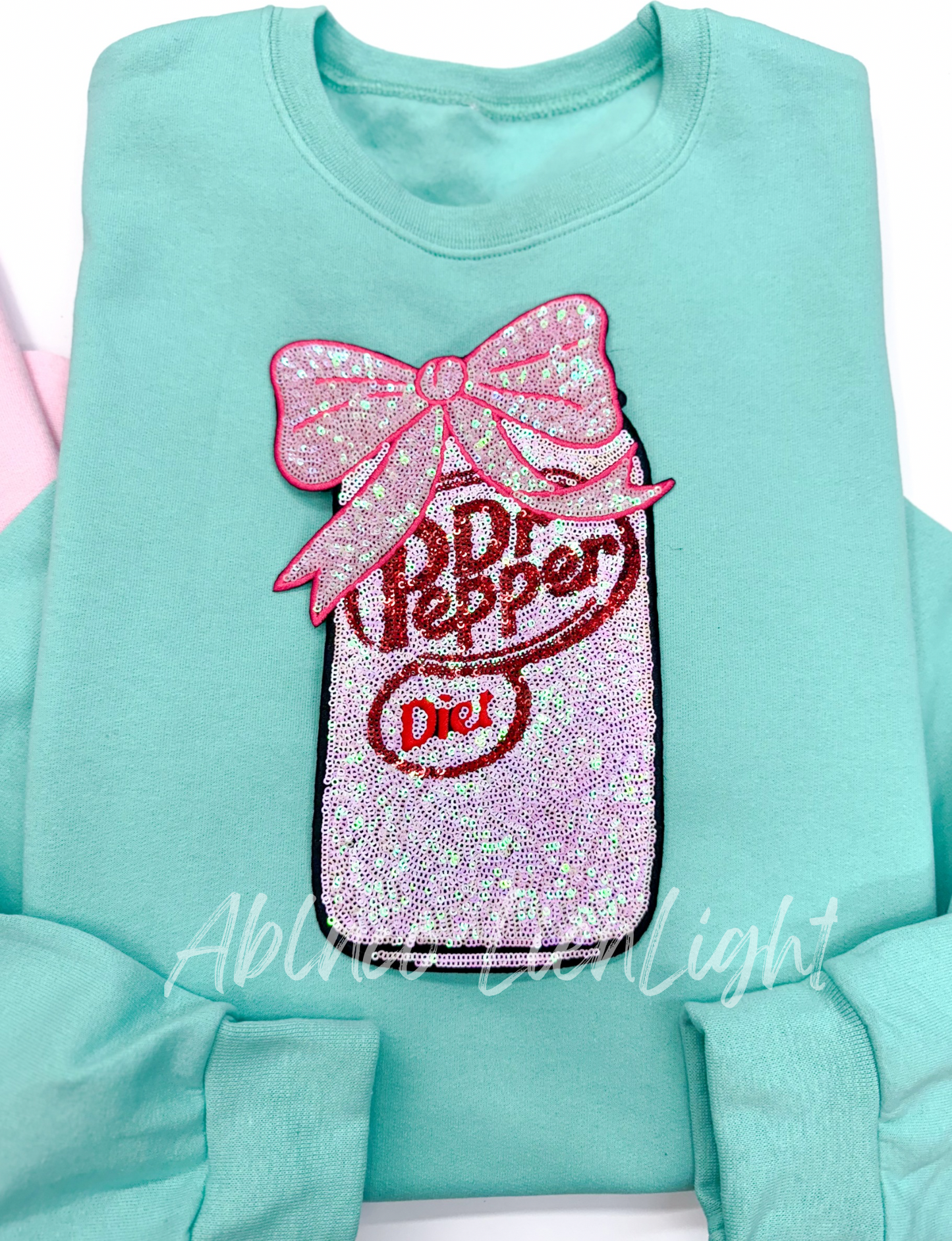 Diet Dr Pepper Sequins Sparkles Patch Sweatshirt