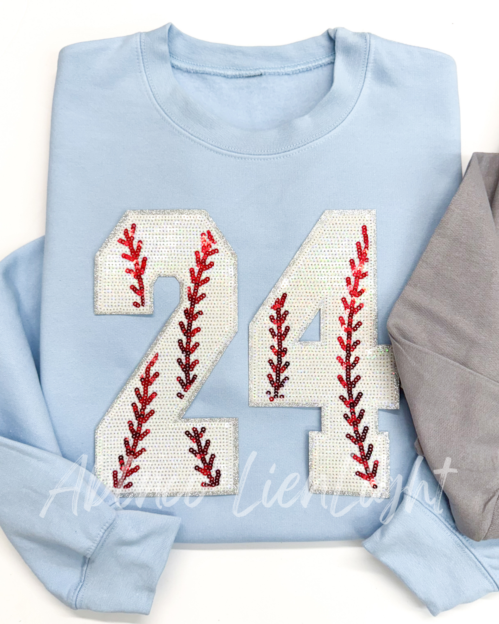 Sequin Baseball Numbers Patch - Large