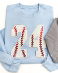 Baseball Number Game Day Sequin Patch Shirt