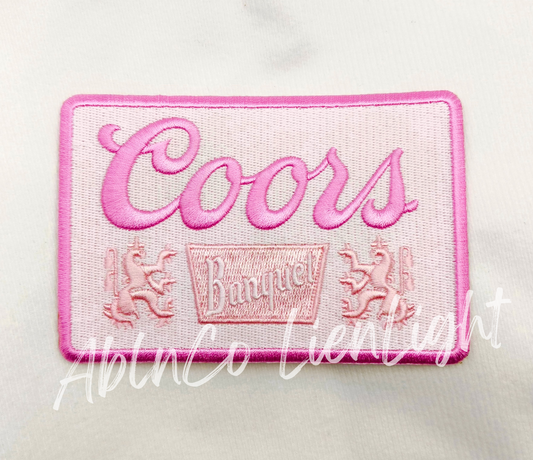 Preppy Pink Coors Embroidery Patch