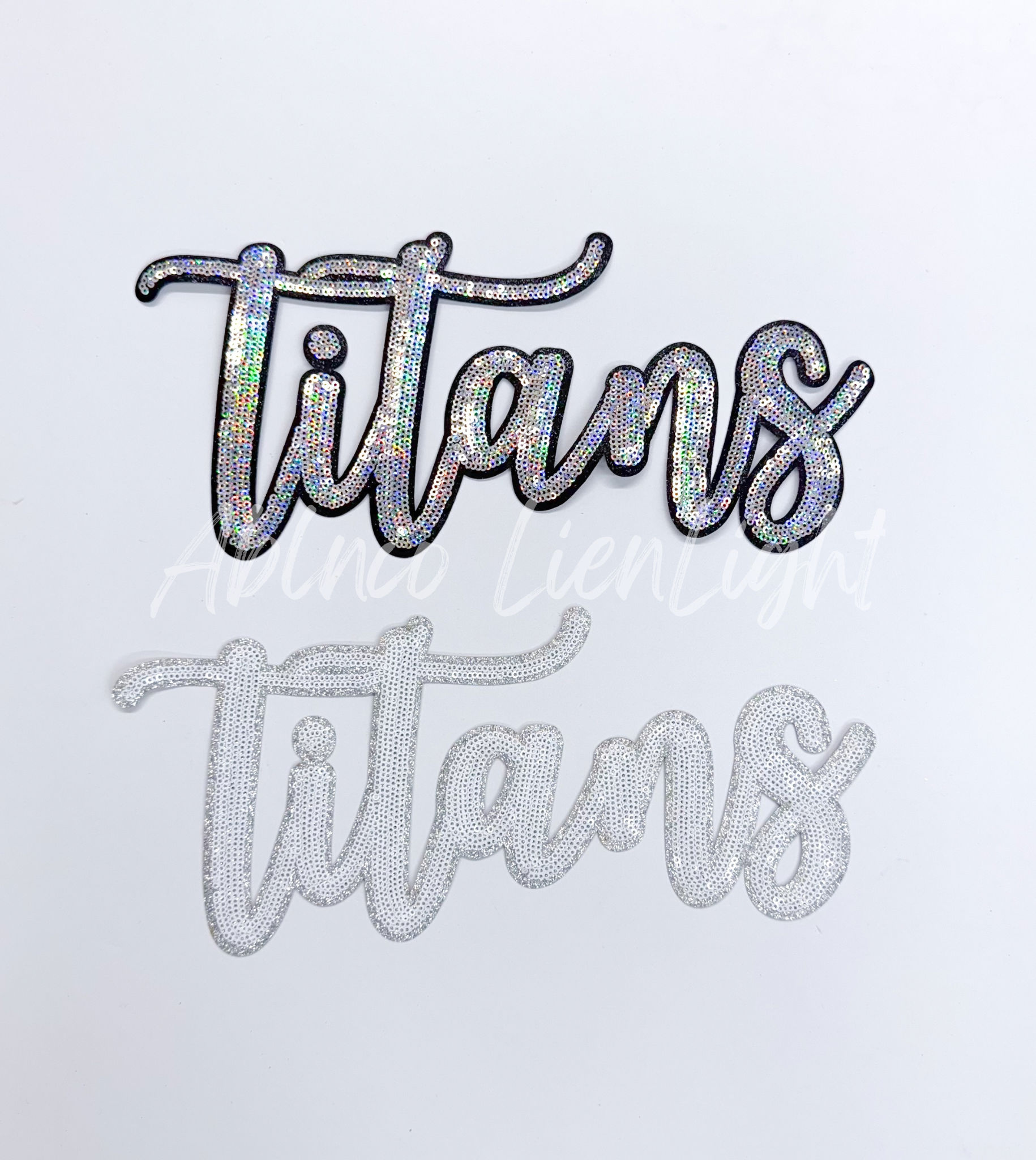 Titans Cursive Letter Mascot Gameday Sequins Patch – ABLNco
