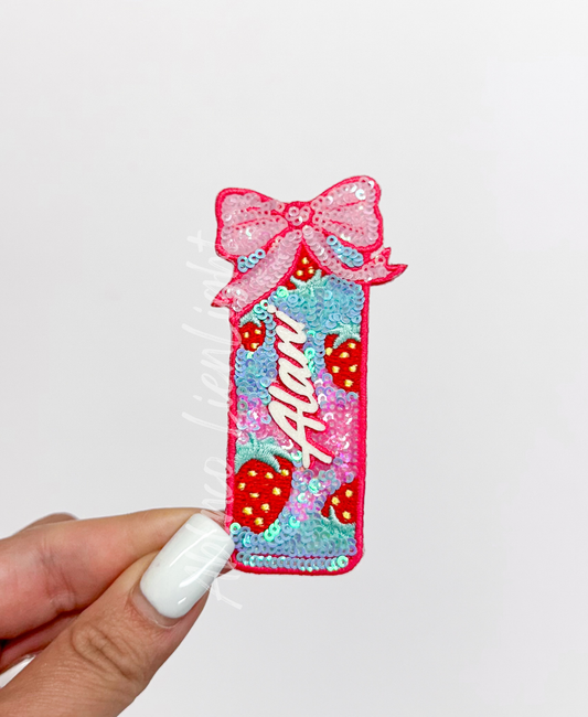 Alani Strawberry Energy Drink Sequin Patch