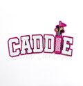 Pink Golf Caddie Sequin Patch - Large