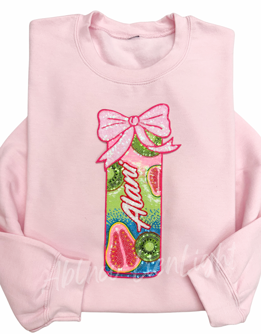 Passionfruit Kiwi Alani Energy Drink Sequin Patch Sweatshirt