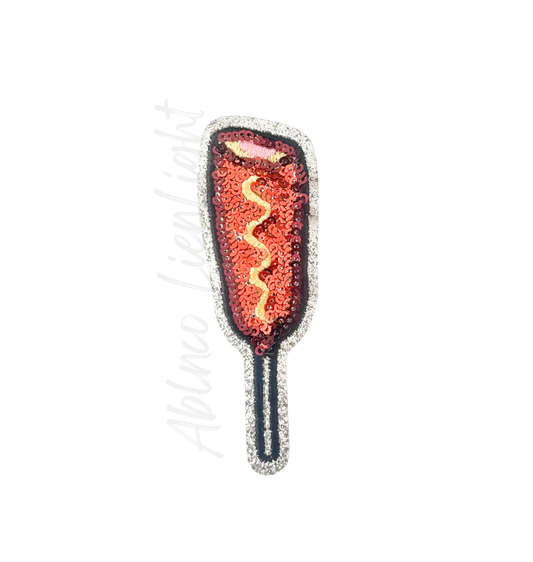 Corndog Food Sequin Patch