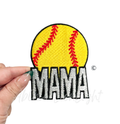 Softball Mama Embroidery Patch