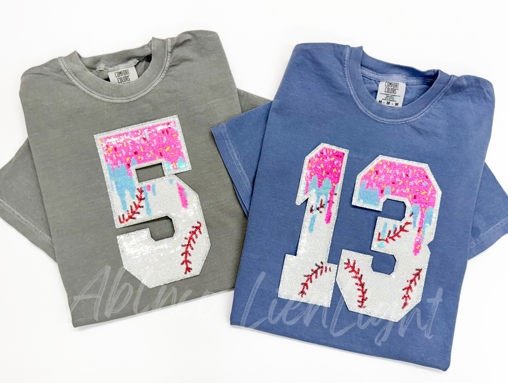 Baseball Drip Numbers Game Day Shirt