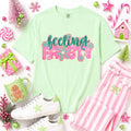 Feeling Frosty Christmas Sequin Patch Tshirt