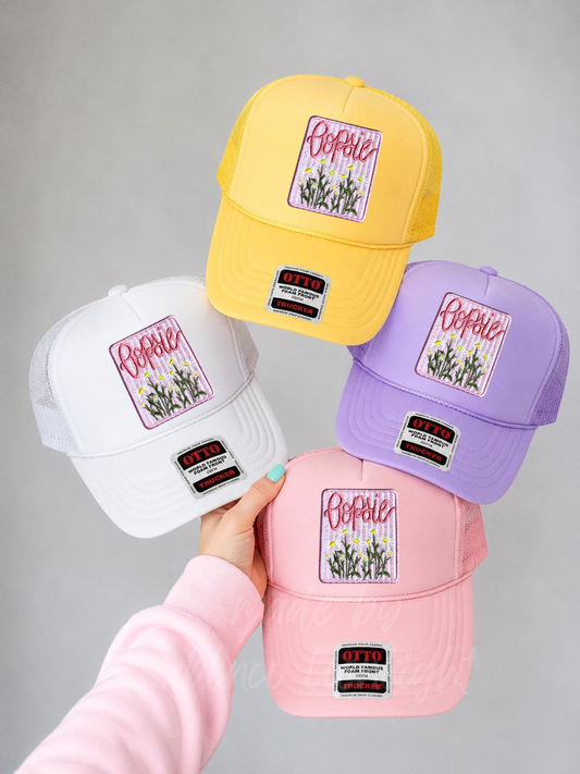 Oopsie Daisies Summer Embroidery Patch Otto Trucker Hat