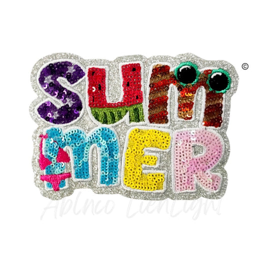Summer Sequin Embroidery Patch-Small