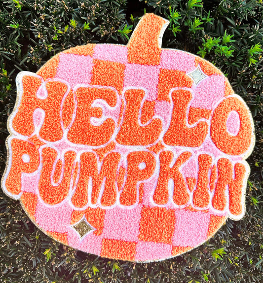 Hello Pumpkin Chenille Patch