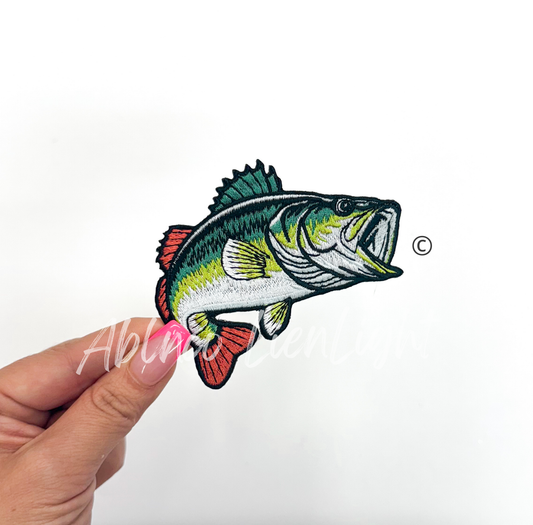 Bass Fish Fishing Hunting Embroidery Patch